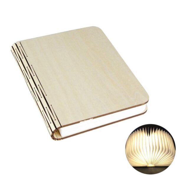 Foldable LED Wooden Book
